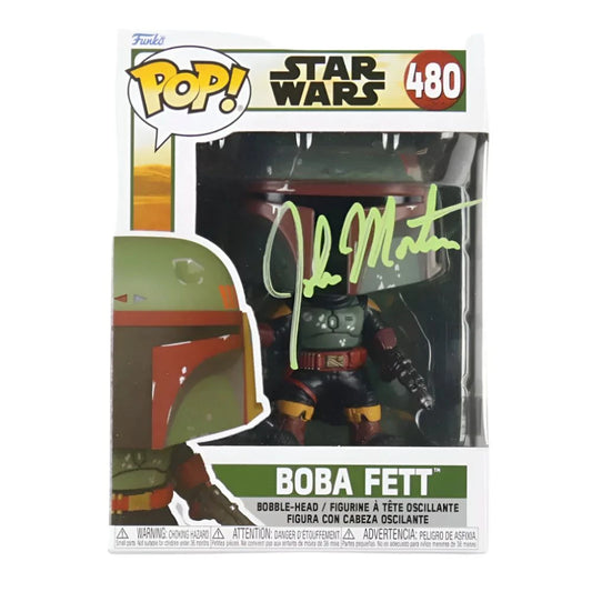 John Morton Signed Star Wars Boba Fett Funko Pop PA