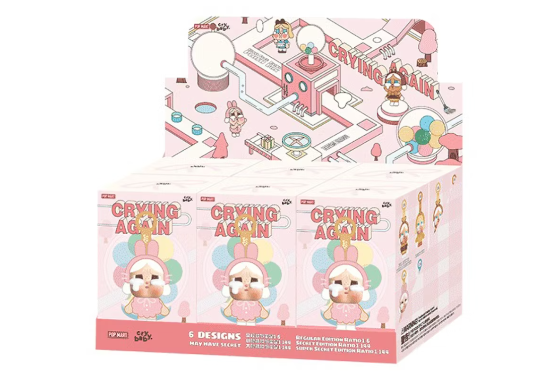 Pop Mart CryBaby Crying Again Series Vinyl Face Plush Single Blind Box